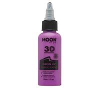 Moon Glow Peinture pour tissu UV néon 3D - Peinture pour tissu pour vêtements, t-shirts, sacs, chaussures et toile, violet foncé, 30 ml (lot de 1)