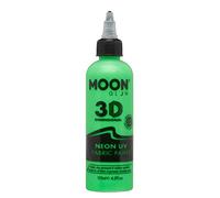 Moon Glow Peinture tissu UV néon 3D - Peinture tissu pour vêtements, t-shirts, sacs, chaussures et toile, vert foncé, 125 ml (lot de 1)