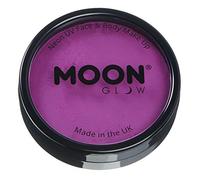 Moon Glow Pots à Gâteaux Pro Intense Neon UV Peinture pour le visage et le corps - Maquillage professionnel à base d'eau pour adultes et enfants, violet foncé, 36 g