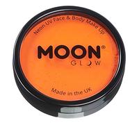 Moon Glow Pots à Gâteaux Pro Intense Neon UV Peinture pour le visage et le corps - Maquillage professionnel à base d'eau pour adultes et enfants, Orange intense, 36 g