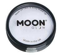 Moon Glow Pots à Gâteaux Pro Intense Neon UV Peinture pour le visage et le corps - Maquillage professionnel à base d'eau pour adultes et enfants, Blanc, 36 g