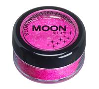 Moon Glow Shaker à paillettes UV néon - Brille brillamment sous un éclairage UV, Magenta, 5 g