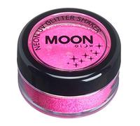 Moon Glow Shaker à paillettes UV néon - Brille brillamment sous un éclairage UV, rose vif, 5 g