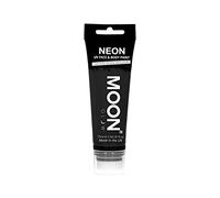 Moon Glow Supersize Neon UV Peinture pour le visage et le corps - avec applicateur éponge, noir, 75 ml (lot de 1)