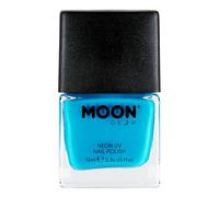 Moon Glow Vernis à ongles UV néon - Vernis à ongles néon brillant - Brille sous les rayons UV, bleu profond, 10 ml (lot de 1)