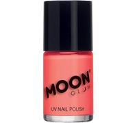 Moon Glow Vernis à ongles UV néon - Vernis à ongles néon brillant - Brille sous les rayons UV, Corail pastel, 10 ml (lot de 1)