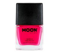 Moon Glow Vernis à ongles UV néon - Vernis à ongles néon brillant - Brille sous les rayons UV, rose foncé, 10 ml (lot de 1)