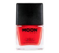 Moon Glow Vernis à ongles UV néon - Vernis à ongles néon brillant - Brille sous les rayons UV, rouge foncé, 10 ml (lot de 1)
