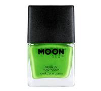 Moon Glow Vernis à ongles UV néon - Vernis à ongles néon brillant - Brille sous les rayons UV, vert foncé, 10 ml (lot de 1)