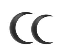 Moon Hair Pin 2 - Pack | Crescent Moon Shape Hairpin for Secure Hold | Sturdy Sticks for Cosplay/Daily Use/Parties | Smooth ABS Finish, 40g Lightweight (Black)