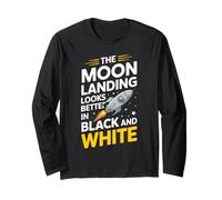 Moon Landing Hoax Conspiracy Faux canular de Lune Manche Longue