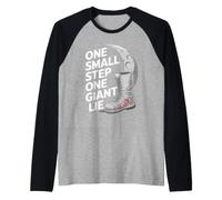 Moon Landing Hoax Conspiracy Faux canular de Lune Manche Raglan