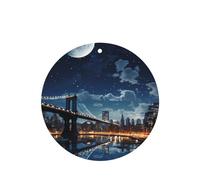 Moon Light New York City Lot de 4 désodorisants de voiture durables pour homme et femme - Tablettes d'aromathérapie à suspendre - Parfum lavande