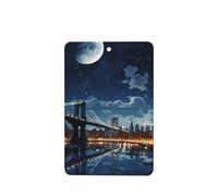 Moon Light New York City Lot de 4 désodorisants de voiture durables pour homme et femme - Tablettes d'aromathérapie à suspendre - Parfum lavande