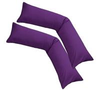 Moon Lot de 2 housses de coussin Traversin en jersey 100% coton Taie d'oreiller Coussin d'allaitement, lilas, 2er Pack 40x200