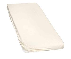 Moon -Luxury Drap-housse en jersey stretch pour lit à sommier tapissier 97 % coton Mako 3 % élasthanne 230 g/m² Naturel 140 x 200 cm - 160 x 220 cm