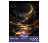 Moon Night Secret Cascade Puzzle 1000 Pièces Educa Jouet Divertissement Créatif Décoration Intérieure Intéressant Jeu Éduchatif Challenge Toy Adultes & Enfants des 14 Ans 52x38cm/1000pcs