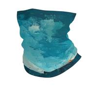 Moon On The Cliff Print Head Scarf Cagoule Visage Cliff Masque Cache-Cagoule Bandana Cache-Cou pour Homme Femme Blanc