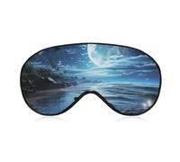Moon Over Masque de sommeil doux et confortable avec sangle réglable pour homme et femme