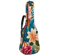 Moon Phase Housse de protection rembourrée pour guitare acoustique Motif arbre de vie Nature Fleur Fleur Papillon, Multicolore 05, 42.9x16.9x4.7 in, Sac à dos décontracté