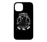 Moon Phases Witch Black Cat Pagan Wicca Wiccan Halloween Coque pour iPhone 13