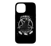 Moon Phases Witch Black Cat Pagan Wicca Wiccan Halloween Coque pour iPhone 15