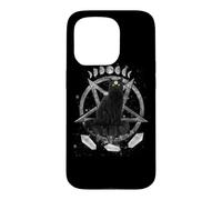 Moon Phases Witch Black Cat Pagan Wicca Wiccan Halloween Coque pour iPhone 15 Pro
