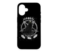 Moon Phases Witch Black Cat Pagan Wicca Wiccan Halloween Coque pour iPhone 16