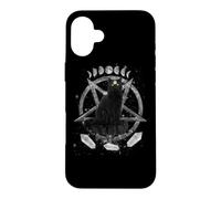 Moon Phases Witch Black Cat Pagan Wicca Wiccan Halloween Coque pour iPhone 16 Plus