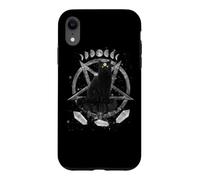 Moon Phases Witch Black Cat Pagan Wicca Wiccan Halloween Coque pour iPhone XR