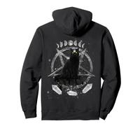 Moon Phases Witch Black Cat Pagan Wicca Wiccan Halloween Sweat à Capuche