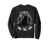 Moon Phases Witch Black Cat Pagan Wicca Wiccan Halloween Sweatshirt