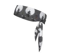 Moon Pine Tree Bandeau de sport pour la course à pied, l'alpinisme et le cyclisme Protection frontale