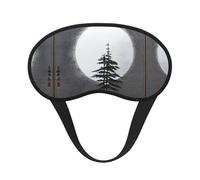 Moon Pine Tree C'est un masque pour les yeux à bord noir. Le masque doux pour les yeux peut améliorer la qualité du sommeil et est adapté pour l'intérieur, l'extérieur et les voyages.