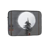 Moon Pine Tree Housse antichoc pour ordinateur portable, fabriquée en tissu Oxford haute densité, ouverture zippée pratique