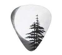 Moon Pine Tree Lot de 12 médiators antidérapants durables pour guitare électrique, guitare acoustique, ukulélé
