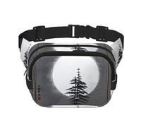 Moon Pine Tree Sac banane imprimé mode sac bandoulière unisexe sac banane voyage mode