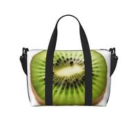 Moon Pine Tree Sac de voyage à bandoulière résistant à l'eau, grand bagage à main avec sangle réglable, multi-compartiments pour la gym, les voyages, l'extérieur, Kiwi vert, Taille unique