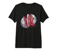 Moon Pomegranate Slice Fresh Juice Splash - Space Art T-Shirt Haut de Gamme