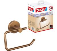 Moon Porte Rouleau Papier Toilette En Bronze Brossé - Dérouleur Autocollant Sans Couvercle En Métal, Revêtement Pvd - Sans Perçage, Avec Solution Adhésive - 99 Mm X 140 Mm X 53 Mm[App8810548]