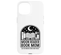 Moon Reader Livre Mom Lost Between Stars and Pages Coque pour iPhone 15