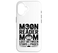 Moon Reader Livre Mom Lost Between Stars and Pages Coque pour iPhone 16