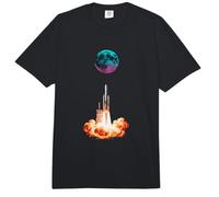Moon Rocket Launch Retro Space Explorer Comfort Colors Adult Heavyweight T-Shirt