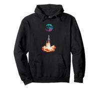 Moon Rocket Launch Retro Space Explorer Sweat à Capuche