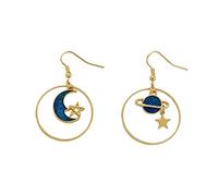 Moon Star Earth Planet Boucles d'oreilles avec crochet en baisse, pendentif long, boucles d'oreilles pour femmes, filles, créatives et utiles, Dexterous And Professional