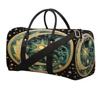 Moon Star Sac de sport pliable avec bretelles Motif puzzle Vert