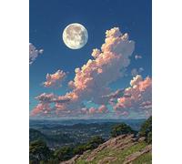 Moon Starry Sky,Adult Jigsaw Puzzle 1000 Pieces,High-Difficulty Puzzles,The Perfect Educational Gift for Boys and Girls,38x52cm