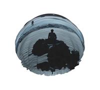 Moon Stars and Planets - Bonnet de douche imperméable extra large - Protection double couche pour cheveux longs/bouclés - Réutilisable et facile à transporter.