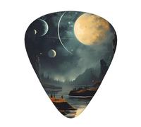 Moon Stars and PlanetsLot de 12 médiators de guitare 3 épaisseurs différentes pour guitare électrique acoustique et autres instruments