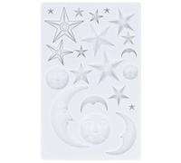 Moon Stars Sun Face Fondant Moule de fondant, bonbon au chocolat Gumpaste Sugarcraft Tool outils de décoration de gâteau pour décoration de gâteaux, cupcake